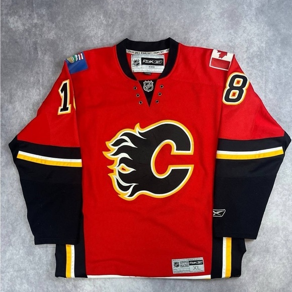 Reebok Other - Calgary Flames RED NHL Jersey XL Reebok AB shoulder patch Matthew Lombardi #18